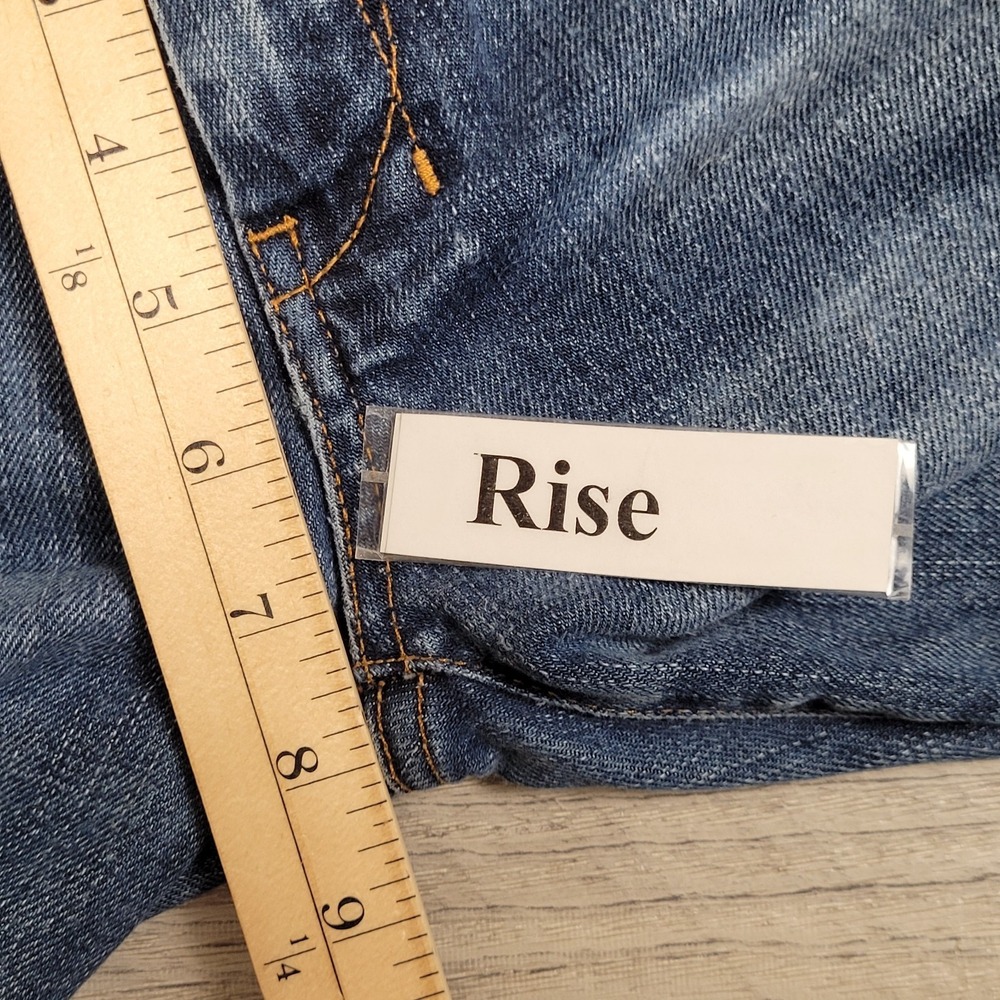 ๐7 For All Mankind Jeans Womens 29 Indigo Wash Fading DOJO Flareโ Bootcut USA - Picture 16 of 16